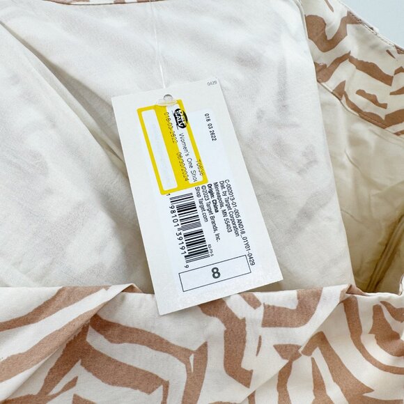 NEW A New Day One Shoulder Mini A-Line Dress - Cream - Size 8 - Picture 11 of 12